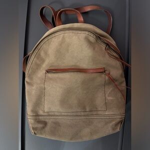 Madewell canvas and leather backpack
